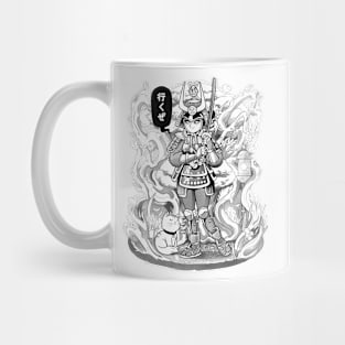 Samurai Bonsai - Black & White Mug